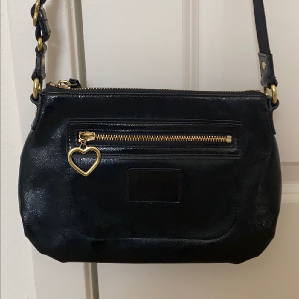 Coach Cross Body Bag (Black/Gold Metal)